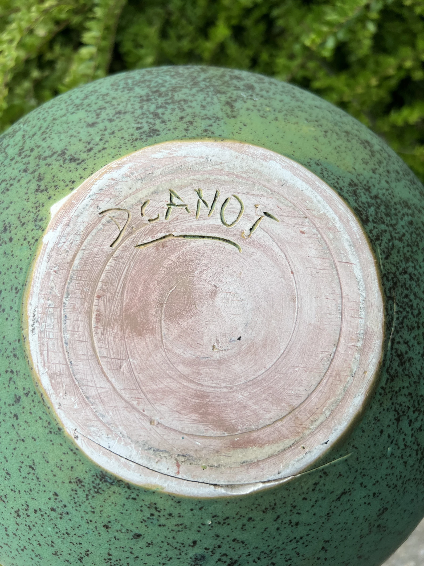 🫐 Large signed salad bowl in glazed blue-green stoneware/terracotta - Handmade – photo 13